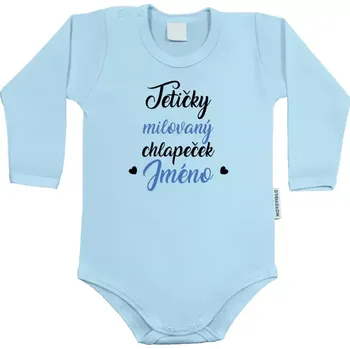 Kojenecký body Dětské body s dlouhým rukávem Tetičky milovaný chlapeček