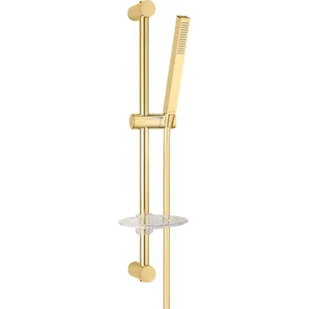 Sprchový set Sada sprchová tyč Oltens Alling 37300800, sprchová hlavice Oltens Sog 37103800, 37201800, 84200500