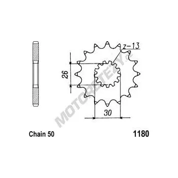 Řetězová sada pro motocykl Řetězové kolečko TRIUMPH 900 Thunderbird Sport rok 99-00