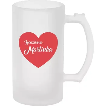 Sklenice Půllitr skleněný matný Jeho se jménem