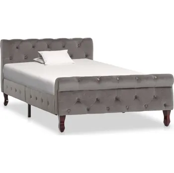 Postel vidaXL Rám postele samet 100 x 200 cm [288558] Barva: Šedá