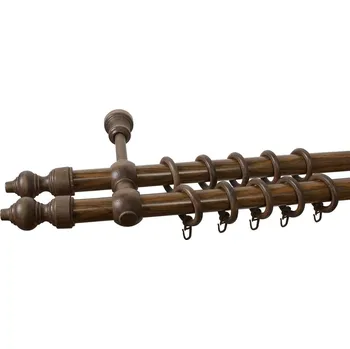 Garnýž Garnýžový set dvojitý, délka: 1,6 m, ø 28 mm, ořech