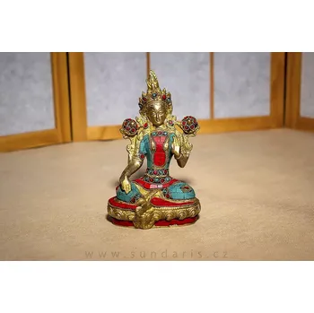 Mosazná Soška Tára 14 cm