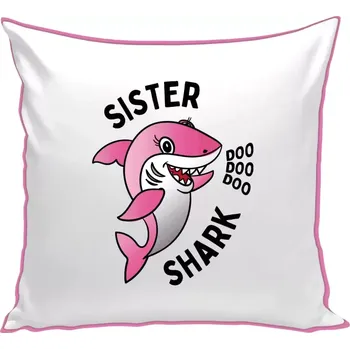 Polštář Polštář barevný 32x32 cm Sister Shark