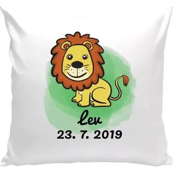 Polštář Polštář bílý 40x40 cm Lev
