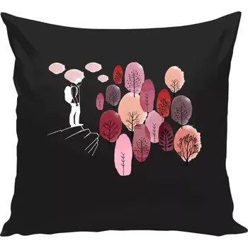 Polštář Polštář černý 40x40 cm Vyhlídka