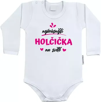 Kojenecký body Dětské body s dlouhým rukávem Nejkrásnější holčička