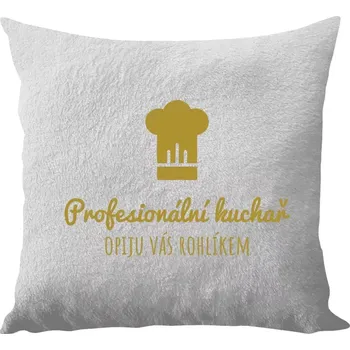 Polštář Polštář bílý 40x40 cm - dlouhý chlup Profesionální kuchař