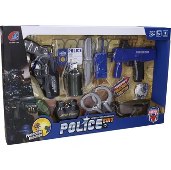 Dětská zbraň Chuang Lian Justice Incarnation Police Suit set modrý/černý