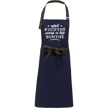 Kuchyňská zástěra Zástěra Kariban Vintage Nejlepší kuchyně je od téhle bohyně