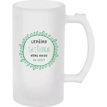 Sklenice Půllitr skleněný matný Lepšího tatínka nemá nikdo na světě