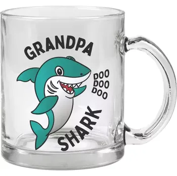 Hrnek 330 ml - skleněný Grandpa Shark