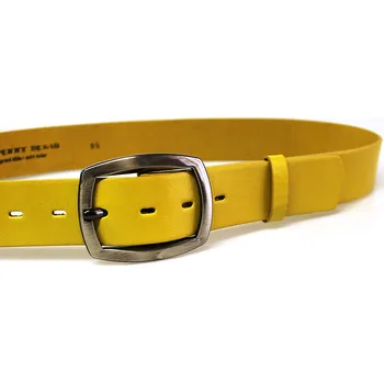 Opasek PENNY BELTS Kožený opasek 4732 žlutý - 95 cm