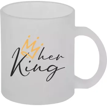 Hrnek 330 ml - skleněný matný Her King