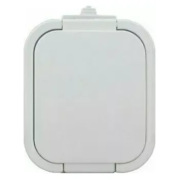 Elektrická zásuvka zásuvka jednonásobná 2p+Z s víčkem IP54 bílá (NT-16B2)