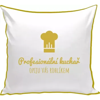 Polštář Polštář barevný 32x32 cm Profesionální kuchař