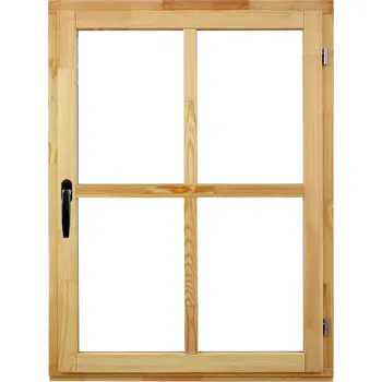 Okno TREND Dřevěné okno O1, P, 90 × 120 cm, dvojsklo, pravé, borovice