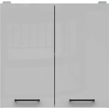 Kuchyňská skříňka BRW Junona Line Tafla horní skříňka G2D/60/57, bílá/světle šedý lesk