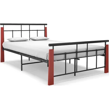 Postel Manželská postel kovová VidaXL 120x200 černá