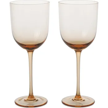 Sklenice Ferm Living, Skleničky na bílé víno Host světle růžové 2 ks - Formadore