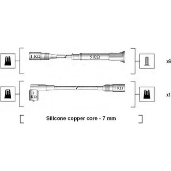 Zapalovací kabel Sada kabelů pro zapalování MAGNETI MARELLI 941075050547