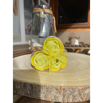 Koupelová kosmetika Aw. gifts Mýdlové květy žlutá růže-sada 3ks 17g