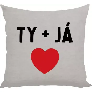 Polštář Polštář lněný 40x40 cm TY + JÁ