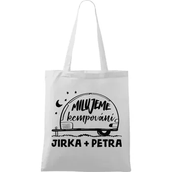 Látková taška Milujeme kempování