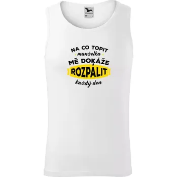 Pánské tílko Pánské tílko Malfini Core Na co topit, manželka mě dokáže rozpálit každý den