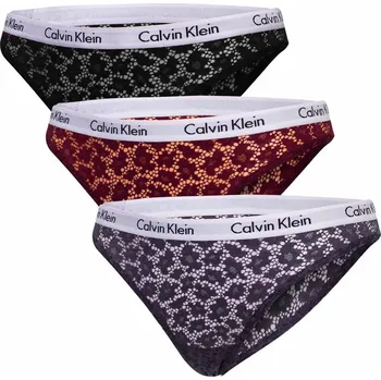 Dámské plavky CALVIN KLEIN DÁMSKÉ BIKINI KALHOTY BIKINI 3PK BLACK/GREY/BURGUNDY 000QD3926E BP7 Velikost: S