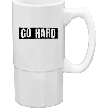 Sklenice Půllitr pro fitness nadšence - GO HARD - 500 ml