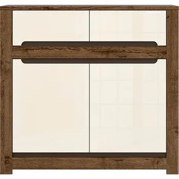 Ložnice BRW RUSO komoda KOM2D2S, Dub April/Perleťový lesk