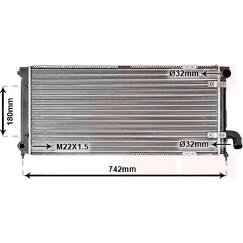 Chladič motoru Chladič, chlazení motoru VAN WEZEL 49002028