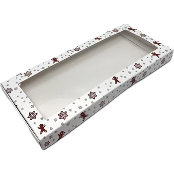 Krabička na výslužku Vánoční krabička s motivem "Perníček" 28x12x2 cm