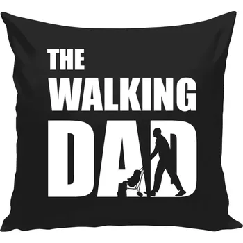 Polštář Polštář černý 40x40 cm The Walking Dad