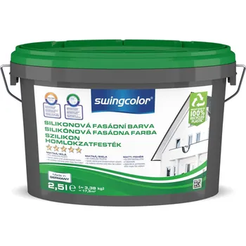 Fasádní barva Swingcolor Fasádní barva silikonová, bílá, 2,5 l 6242 T02,5 0