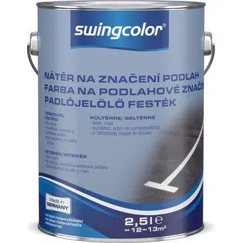 barva a nátěr na dřevo Swingcolor Značkovací barva na beton, bílá, matná, 2,5 l 6158.T02,5.0
