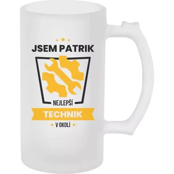 Sklenice Půllitr pro techniky - Nejlepší v okolí - technik - matný