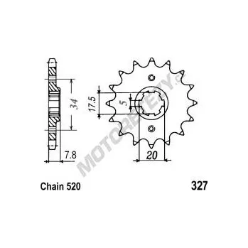 Řetězová sada pro motocykl Řetězové kolečko HONDA NSR 125 RK (89-93) rok 89-93