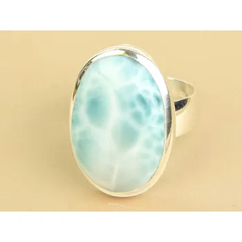 Prsten Prsten z larimaru ovál Ag 925/1000 9,7g (vel.58)