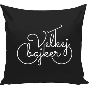 Polštář Polštář černý 40x40 cm Velkej bajker