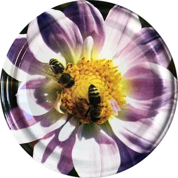 Víčko včelka na fialovém květu TO82 Množství: 3 krabice (1500ks)