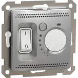 Schneider Electric Sedna Termostat prostorový, ovládání elektrických radiátorů a stropního vytápění, aluminium SDD113506