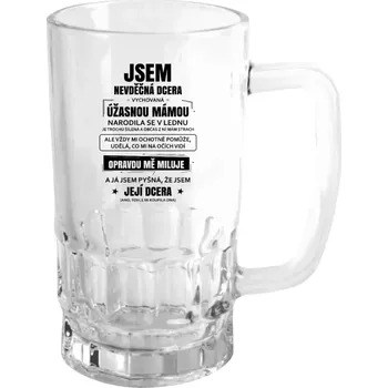 Sklenice Půllitr pro dceru - Mámina nevděčná dcera - čirý