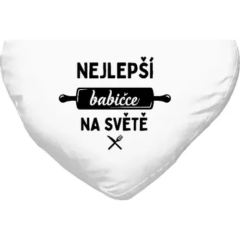 Polštář Polštář srdce 40x35 cm Nejlepší babičce na světě - váleček