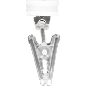 Žabky na záclony a závěsy s kluzákem 20 ks bílé