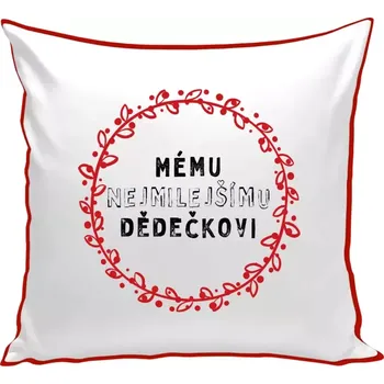 Polštář Polštář barevný 32x32 cm Mému nejmilejšímu dědečkovi