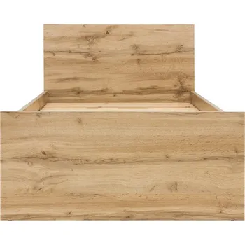 Dětský zahradní nábytek BRW Zele Postel LOZ/90, dub wotan