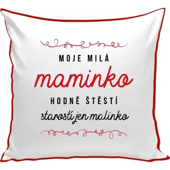 Polštář Polštář barevný 32x32 cm Moje milá maminko