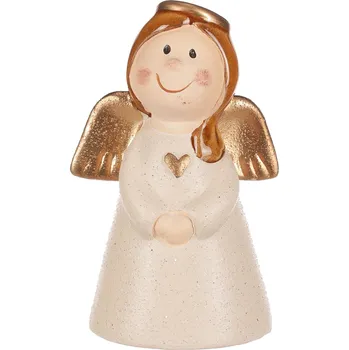 Bytová dekorace Autronic Anděl keramický, krémová barva KEK9605 CRM